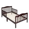 Baby Toddler Bed Solid Wood Bedroom Furniture with Safety Grab Bars