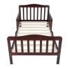 Baby Toddler Bed Solid Wood Bedroom Furniture with Safety Grab Bars