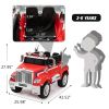 12V Kids Battery Electric Ride On Car Toy; Optimus Prime Truck with Remote Control; Transformers Die-Cast Vehicle W/ Music; Rear Loader; Red