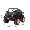 12V Electric Ride On Cars Kids Battery-Powered SUV with Remote Control W/ MP3 Player; LED Headlights; Black