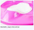 Bosonshop Kid's 3 in 1 Potty Training Toilet Seat with Adjustable Ladder, Pink