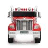 12V Kids Battery Electric Ride On Car Toy; Optimus Prime Truck with Remote Control; Transformers Die-Cast Vehicle W/ Music; Rear Loader; Red