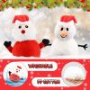 (Do Not Sell on Amazon) Santa Plush Snowman Plush Toy Reversible Christmas Santa Claus Double Side Stuffed Plushie Soft Doll New Year Birthday Gift fo