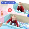 Soft Foam Ball Pit for Toddlers Crawling; 59 x 43 inch Indoor Toy Kids Ball Pool Playpen; Foldable & Portable Easy Clean Babies Soft Ball Pool; Balls