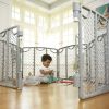 Versatile Play Space Adjustable Freestanding Playard; 6-Panels; Cool Gray