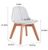 BB chair ; wood leg; pp back with cushion; WHITE; 1 pcs per set