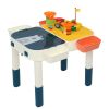 Kids Activity Table Set, Multi Activity Table Set with Storage Area, with 60PCS Large Building Blocks