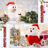 (Do Not Sell on Amazon) Santa Plush Snowman Plush Toy Reversible Christmas Santa Claus Double Side Stuffed Plushie Soft Doll New Year Birthday Gift fo