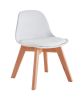 BB chair ; wood leg; pp back with cushion; WHITE; 1 pcs per set