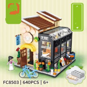 Coffee Shop Assembly Model Toy Building Blocks