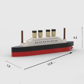 Titanic Building Blocks Shipwreck Toy Assembly Mini Boat Knickknacks