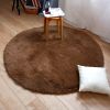 Japanese simple family living room; tea table; bedroom; bedside plush floor mat; foot pad; children's basket; swivel chair; round carpet