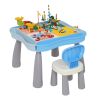 Kids Activity Table Set Multi Activity Table Set with Storage Area With 300PCS Building Blocks