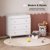 3 Drawer Baby Changing Table Infant Diaper Changing Station w/ Safety Belt