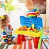 Kids Activity Table Set Multi Activity Table Set with Storage Area With 300PCS Building Blocks