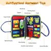 Kids Busy Board Sensory Activity Board Preschool Learning Toys Montessori Educational Gift for 1-6 Years Old Baby Toddler Girls Boys