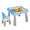 Kids Activity Table Set Multi Activity Table Set with Storage Area With 300PCS Building Blocks