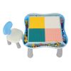 Kids Activity Table Set Multi Activity Table Set with Storage Area With 300PCS Building Blocks