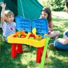 Kids Activity Table Set Multi Activity Table Set with Storage Area With 300PCS Building Blocks