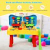 Kids Activity Table Set Multi Activity Table Set with Storage Area With 300PCS Building Blocks