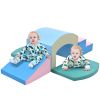 Soft Foam Playset for Toddlers; Safe SoftZone Single-Tunnel Foam Climber for Kids; Lightweight Indoor Active Play Structure with Slide Stairs and Ramp