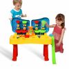 Kids Activity Table Set Multi Activity Table Set with Storage Area With 300PCS Building Blocks